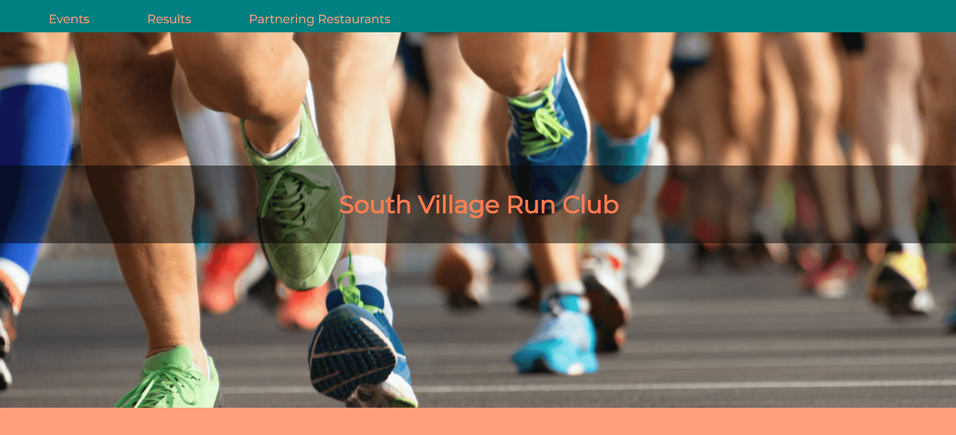 Screenshot of South Village Run Club website