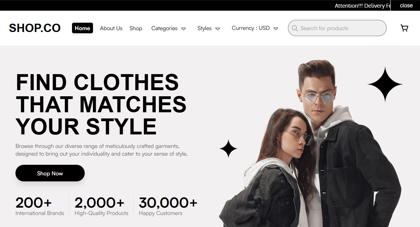 Screenshot of E-Commerce web app